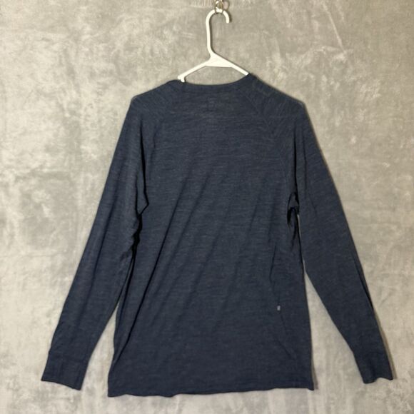 Mack Weldon T Shirt Mens L Blue Long Sleeve Merino Wool Cashmere Blend Stretch - Picture 3 of 7